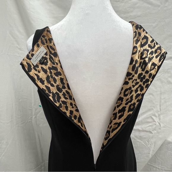 NWOT Tahari Arthur S. Levine sleeveless black dress with pleated trim. - Picture 10 of 10
